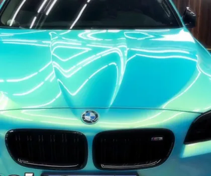 metallic fantasy blue car wrap vinyl