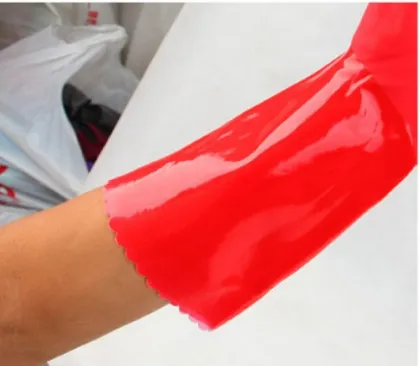 Waterproof Durable PVC Plus Velvet Dishwashing Gloves for Household Cleaning