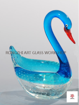 Blue Swan Candleholder Interior Decorations