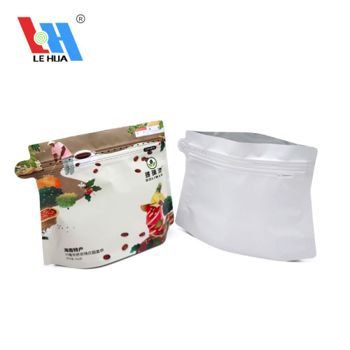 Coffee Tea Packaging Bag Custom Trapezoidal Mylar Pouches For Coffee Packaging Supplier