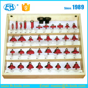 YG8 tungsten carbide tips 35pcs Mixed Woodworking Router Bit set