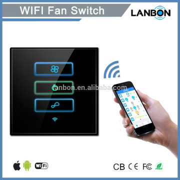 LANBON smart switch for smart home fashionable free app smart fan switch