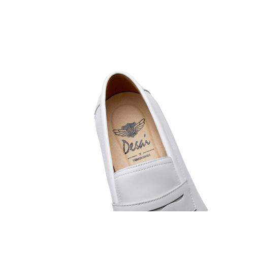 Chaussures de baskets en penny blanc