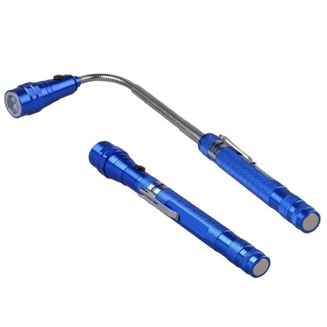 Portable Work Light & Pickup Tool: 3 LED Flashlight with Extendable, Flexible Neck & Magnet
