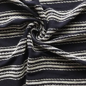 Rayon viscose cotton stripe Jacquard knitting jersey
