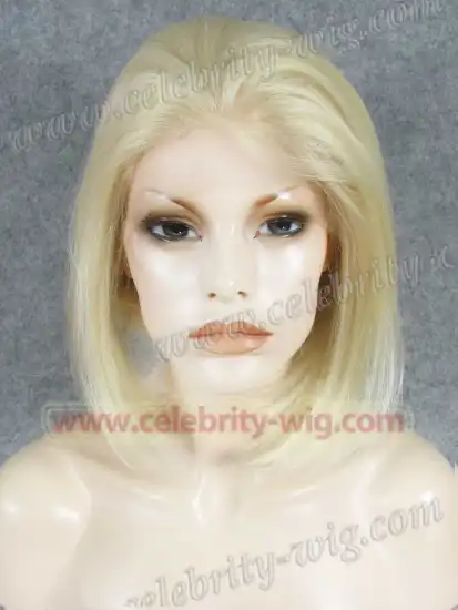 Blonde Straight Chic Short Synthetic Lace Front Wig