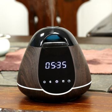 Wood Grain Aromatherapy Nebulizer Diffuser with 5V USB, Timer, and Music Features