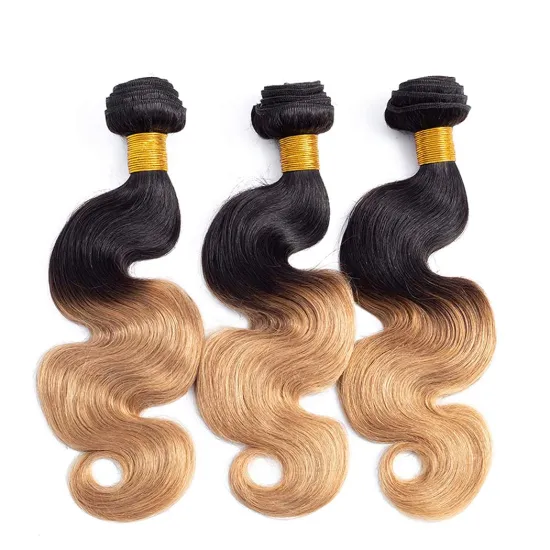 Hot Sale Raw 12A Virgin Human Hair 28 Inch Wavy Ombre Honey Malaysian Wholesale Indian Virgin Vendors Body Wave Hair Sample 3Pcs
