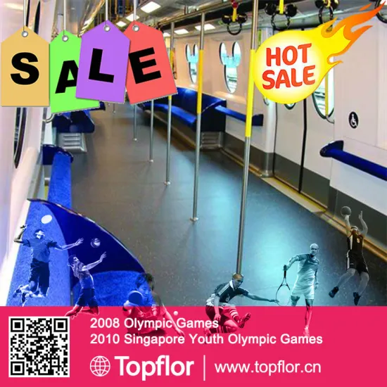 Durable pvc bus flooring roll for parking lot