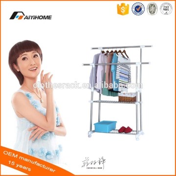 AY-DP46 Extending Telescopic Stainless Steel Wire Shelving Rack