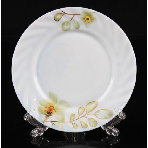 10" Plate White Jade Plate Cream Glass