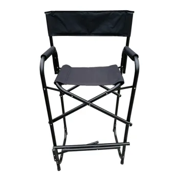 Tuoye Strong Fabric Aluminium Side Table with Cup Holder and Footrest for Folding Director Chair
