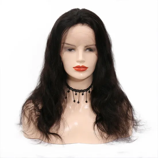 Amzhair Body Wave Virgin Peruvian Human Hair Wig Pre Plucked Cheap Wholesale Swiss Lace Front Human Hair Wig For Black Women