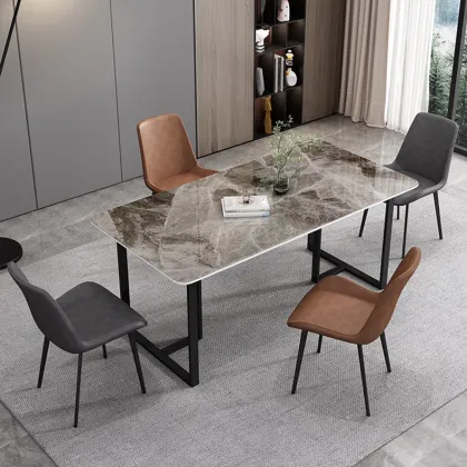 WESOME Rectangular Luxury Dining Table Set for Hotels and Apartments