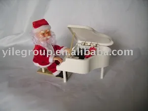 6" santa Piano/santa toys/electrical santa