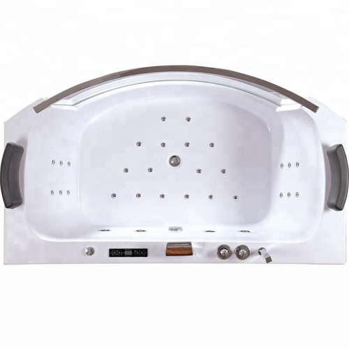 Massage Bathtub with Shower Jetted Clear Glass Bathtubs with Led Light Supplier