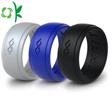 High-grade Silicone Wedding Ring Custom Debossed Finger Ring