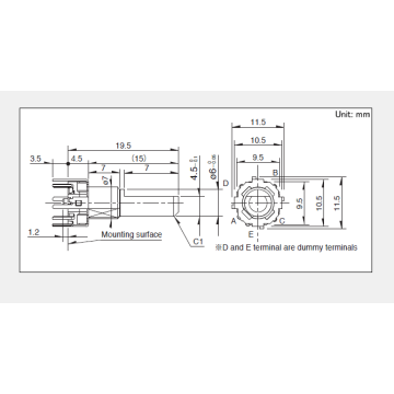 Encóder incremental serie ec09e