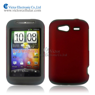 2014 new innovative design cell phone accessories made in China PC silicone hybrid case for HTC wildfire S G13