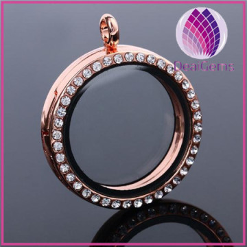 New fashion necklace locket the round-shape floating locket for diy necklace
