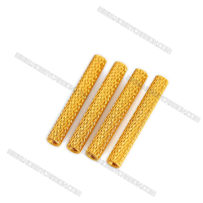 M2 knurled round standoffs aluminium multi warna