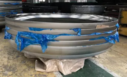 Titanium dish end for special equipment