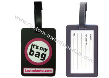 2d Cute Soft Pvc Luggage Tag, Metal Luggage Tags For Promotional Gift