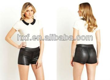 tight leather shorts