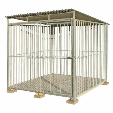 Outdoor large dog kennel with roof