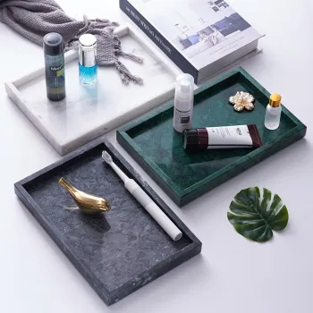 Modern Handmade Marble Serving Tray for Home & Parties