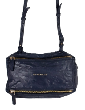 Tiefseeblaue Distressed-Handtasche mit mehreren Taschen