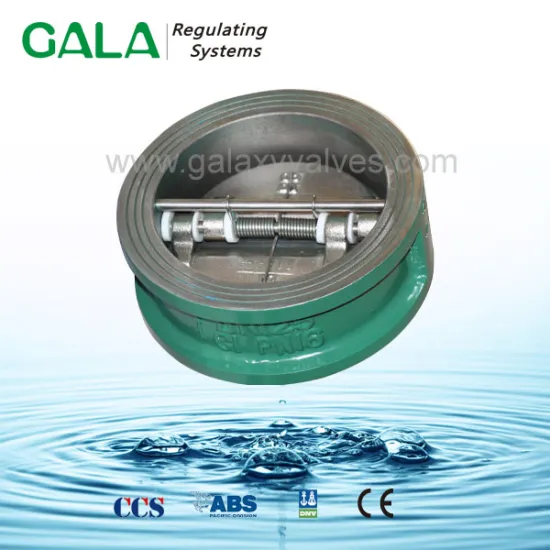 cast iron wafer type double plate pump check vavle