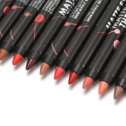 Colorful Waterproof Lip Liner & Long-Lasting Lipstick Pen Eyeliner for Beauty Makeup