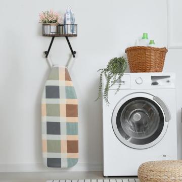 Y-Shaped Foot Ironing Board Stand with Metal Basket