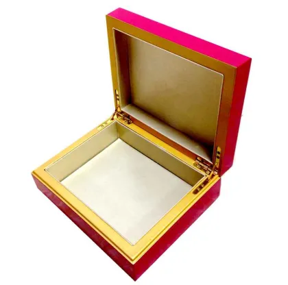 Luxury Red Glossy Wooden Dates Package Box