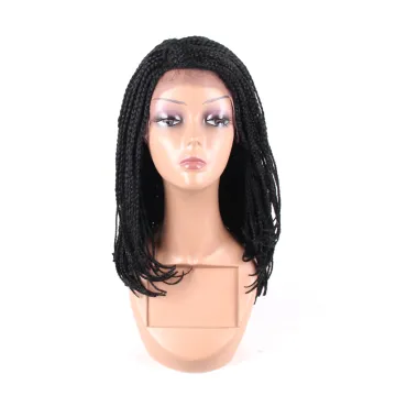 Synthetic Lace Front Wig Hand Made Braided Box Braids Wigs With Baby Hair For Black Women