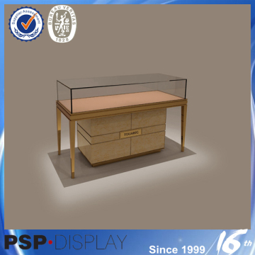 Hot sale fashion wooden cosmetic display showcase