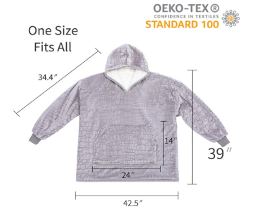Oversized Sherpa Hoodie Sweatshirt Blankets