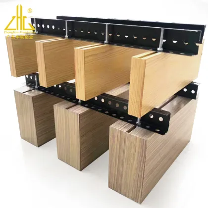 ZHL Wood Grain Aluminum Ceiling Tiles - Fashionable Suspended Aluminum Ceiling for Interior Decoration