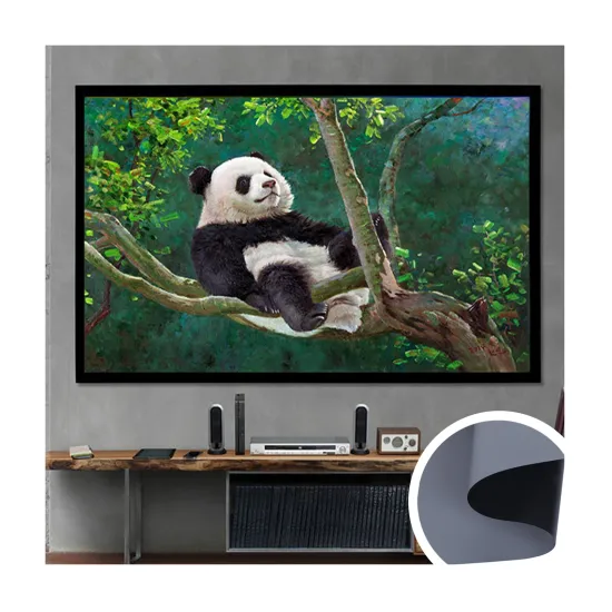 High-Quality 1.4M Width Grey-Black PET Anti-Light Projection Screen Film for Home Use: Fixed Screen Solution