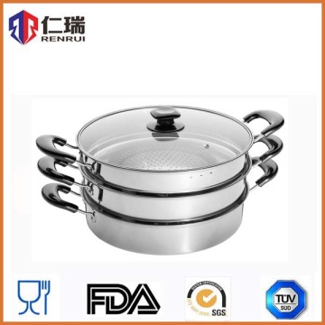 new product stainless steel cookware set with steamer