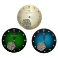 Design de fumaça solar com diamantes indicadores de discagem de relógio