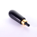 40ml black glass bottle with golden dropper