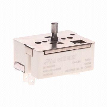 White home appliance switch for electric stove