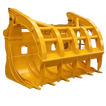 Wheel Loader Attachments: Log Grapple, Wood Fork, and Grass Handling