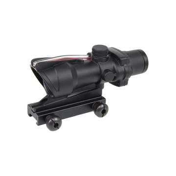 LUGER 4X32 Red Fiber Optic Scope with Etched Reticle for Hunting
