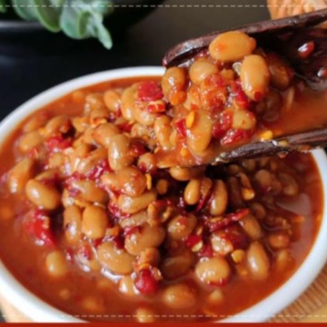 Kacang hitam fermentasi basah yang kenyal lembut