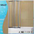 Puerta plegable de ducha enmarcada en pantalla de baño bi veces sally