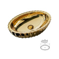 Hot Sale Ceramic Art Basin Luxury Gold Basin