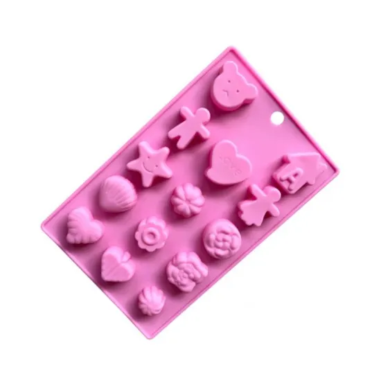 667 14-Cavity Silicone Gummy Candy Mold with Bonus Dropper